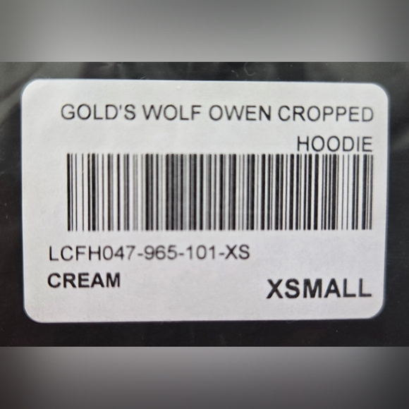 Darc Sport "Gold's Wolf" Owen (Cropped) Hoodie - Picture 3 of 16